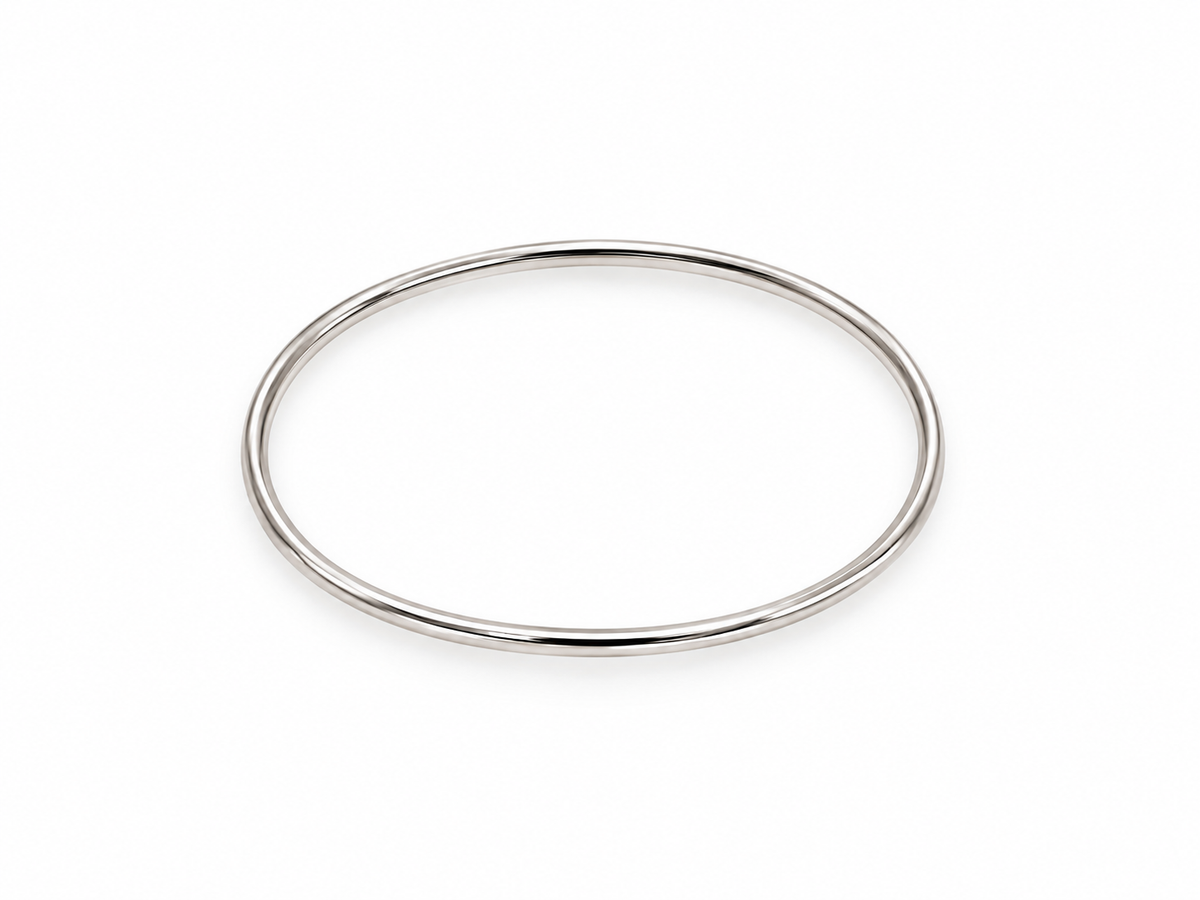 Australian Made Silver Round Bangle 63mm