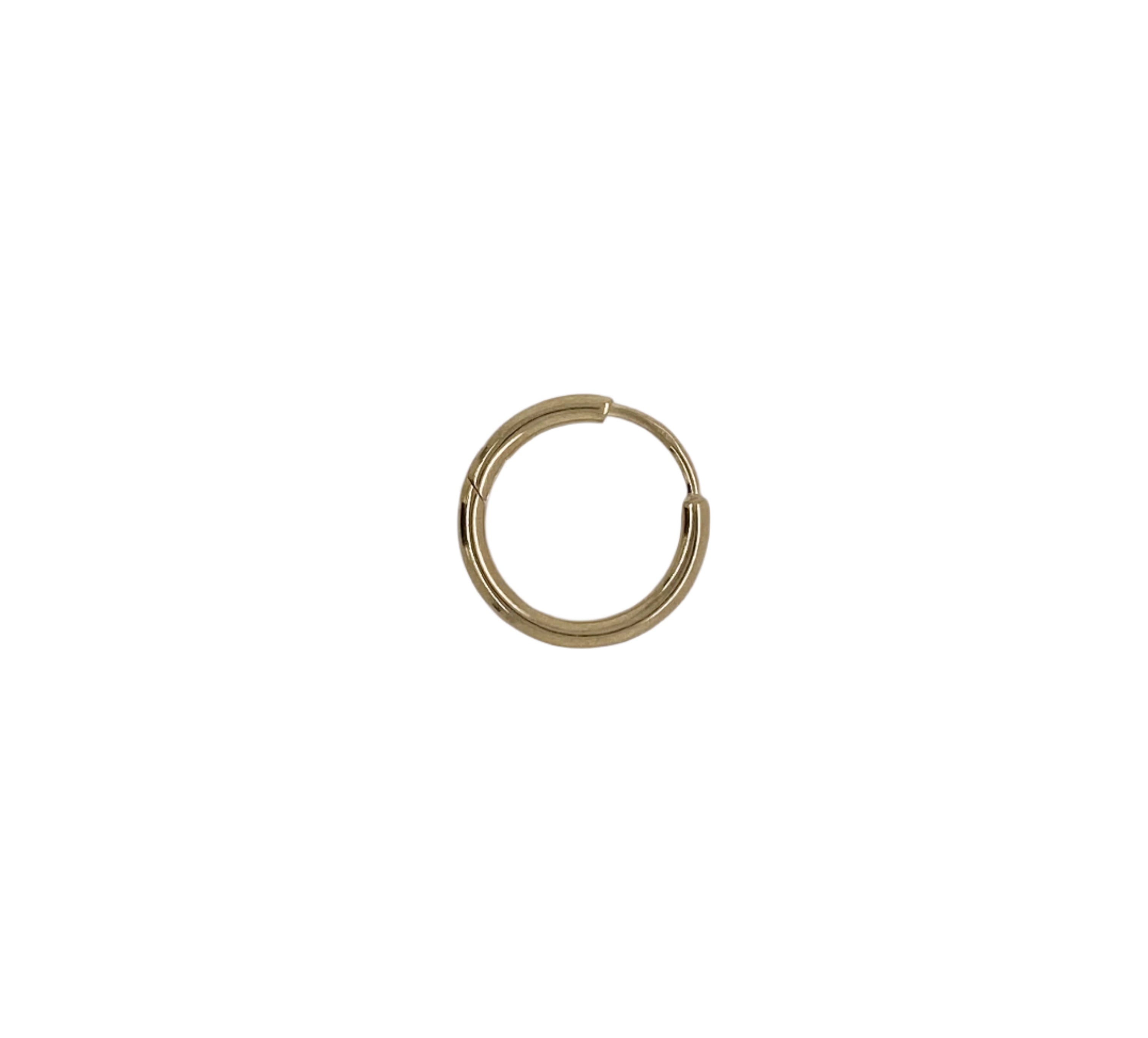 Australian Made 9ct Yellow Gold Hinged 15mm Hoop Earrings
