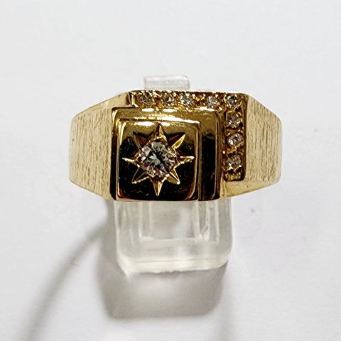 Pre-Owned Men's 18ct yellow gold Diamond set dress ring