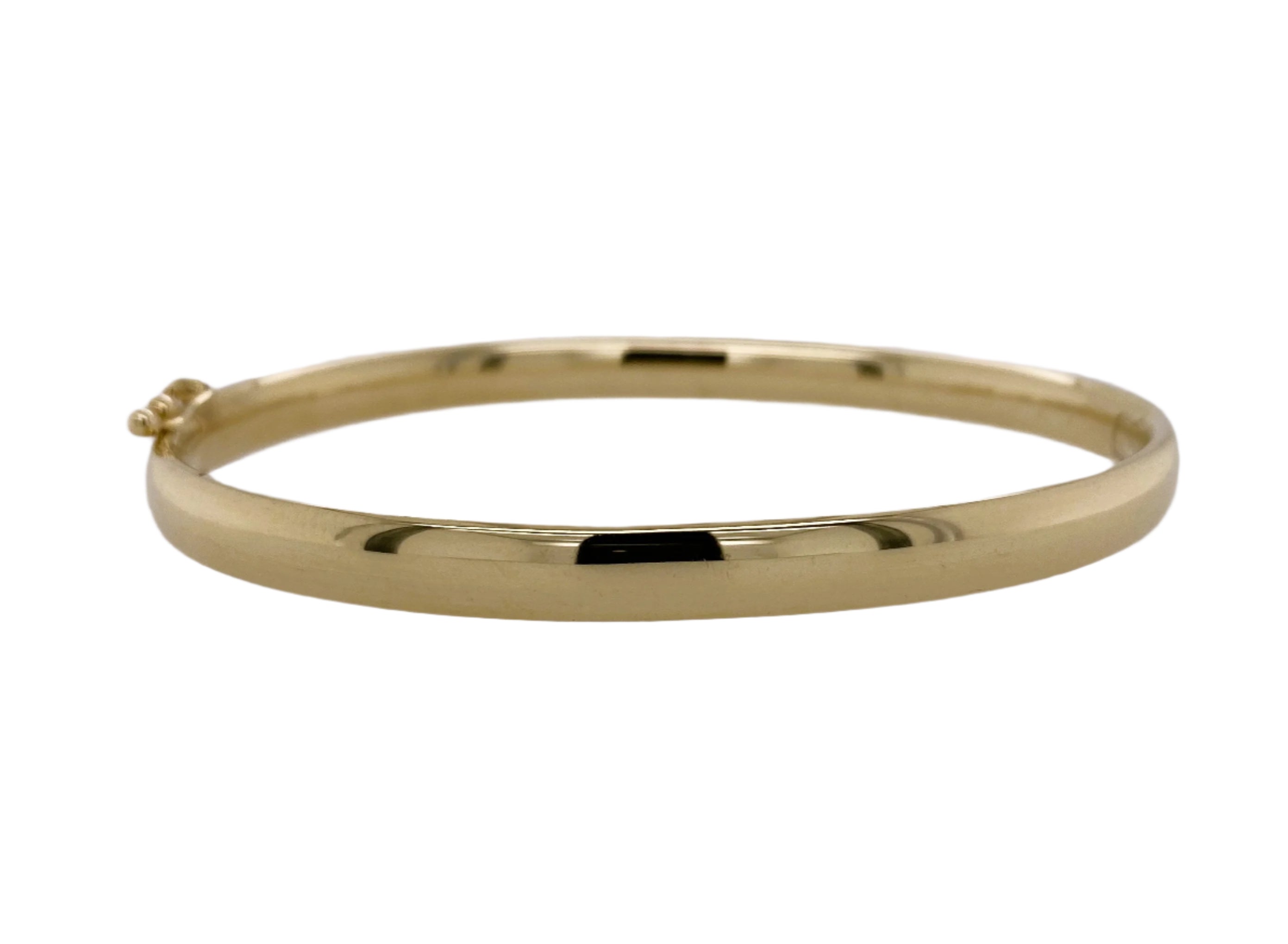 Australian Made 9ct Yellow Gold Oval Hinged Bangle