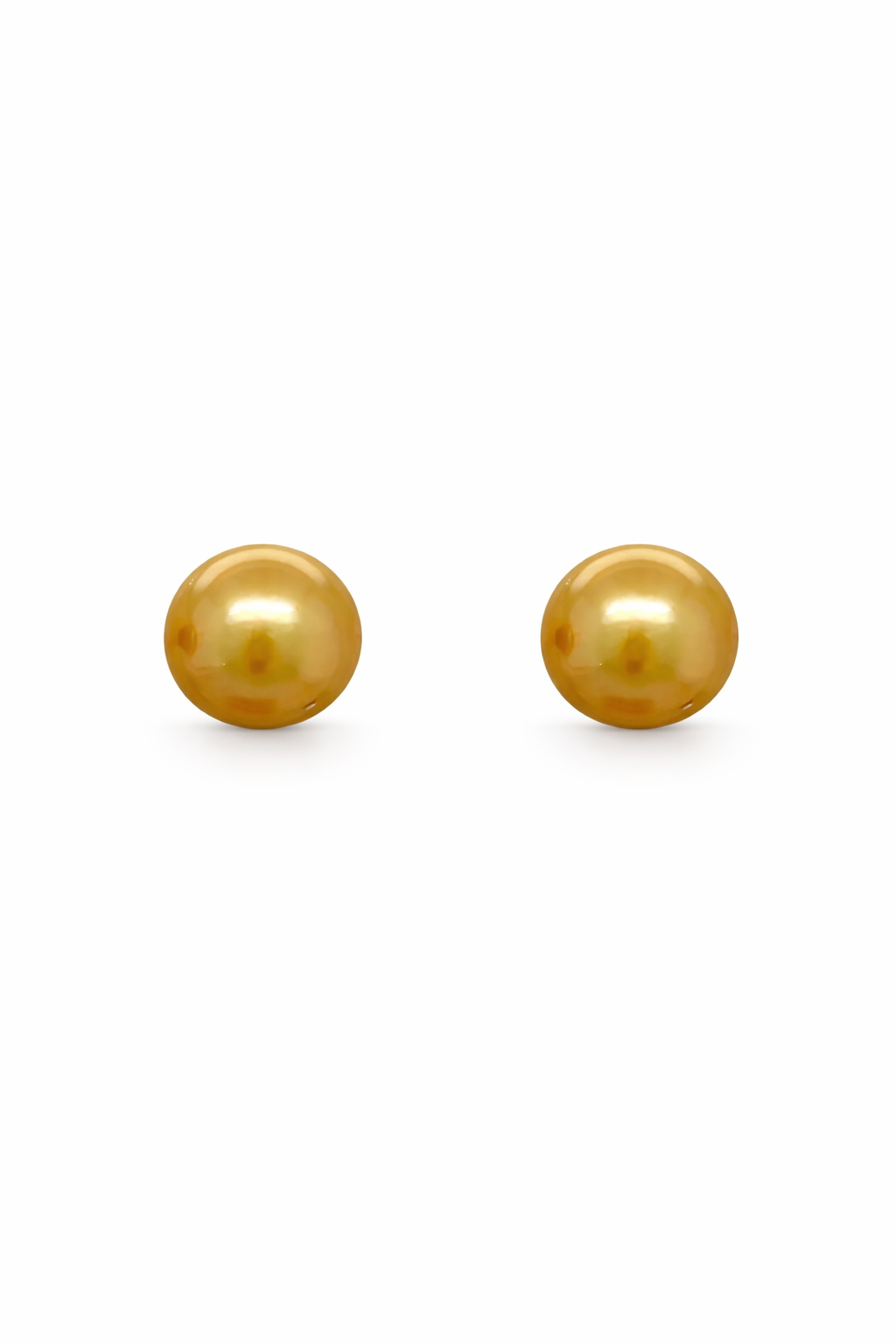 Golden Pearl Stud Earrings