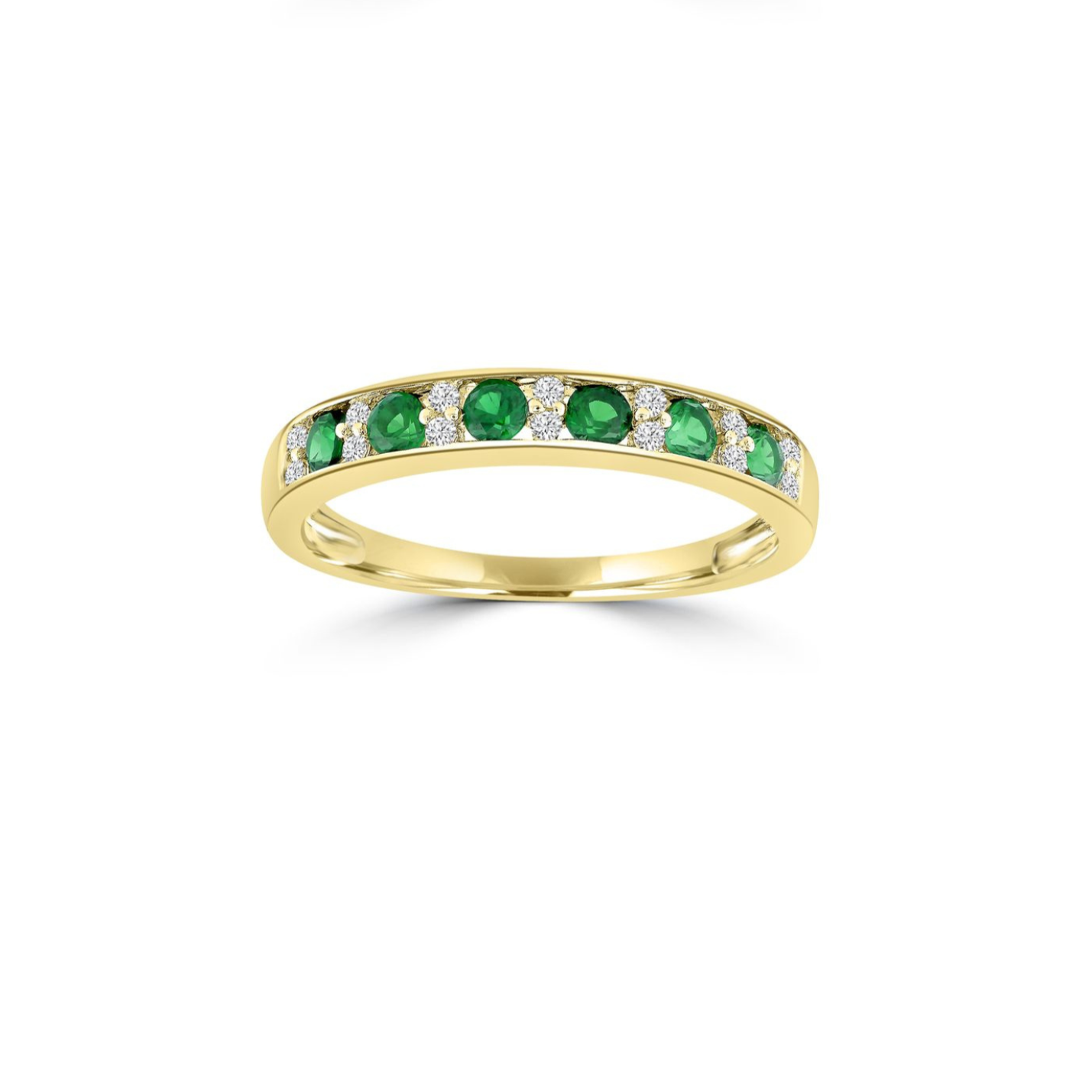 Yellow Gold Emerald & Diamond Ring