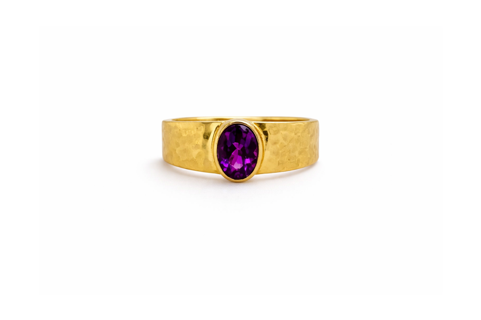 Yellow Gold Amethyst Ring