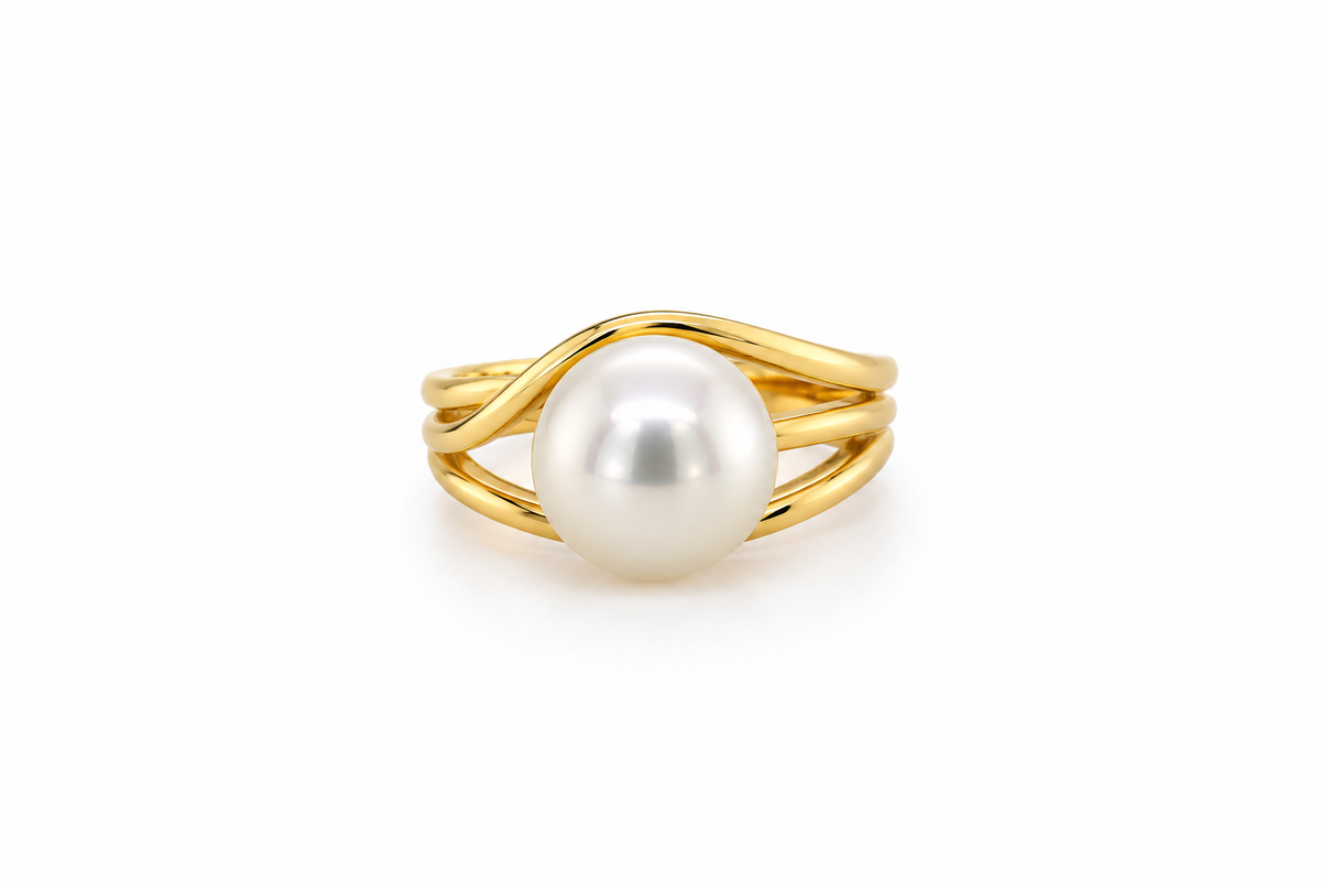Yellow Gold South Sea Pearl Ring