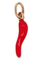 9ct Corno Horn With Red Enamel Pendant