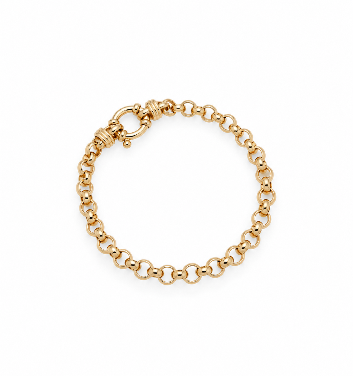 Australian Made 9ct Yellow Gold Belcher Link Bracelet