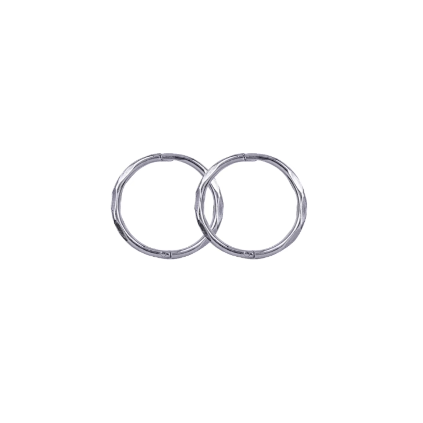 Sterling Silver 14mm Faceted Sleepers