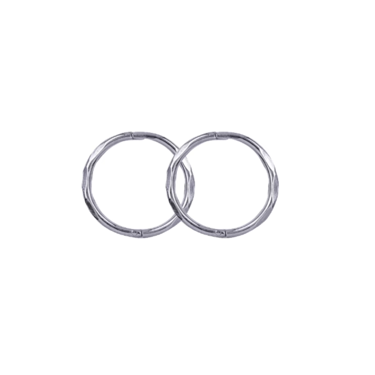 Sterling Silver 12mm Faceted Sleepers