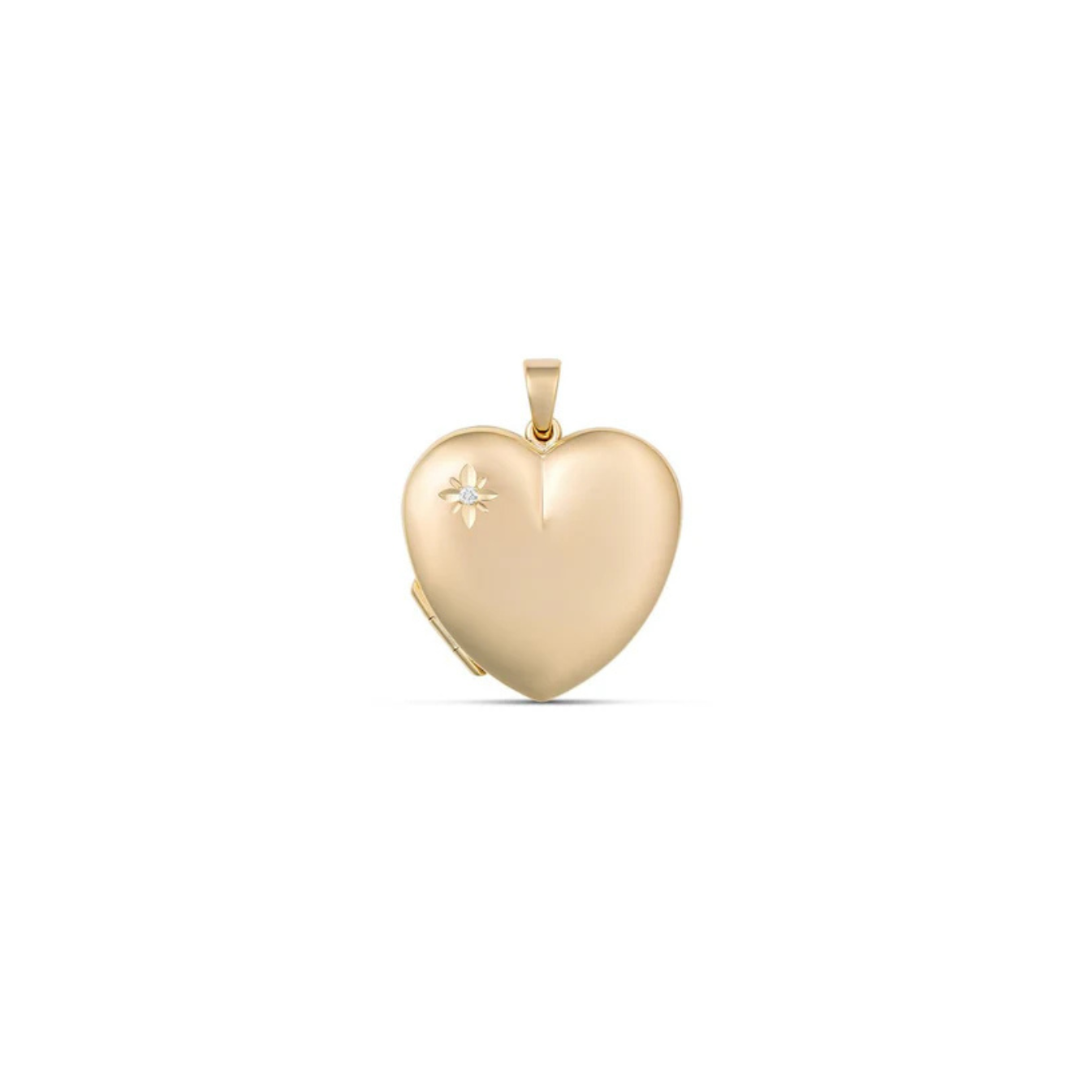 Yellow Gold & Diamond Heart Shaped Locket