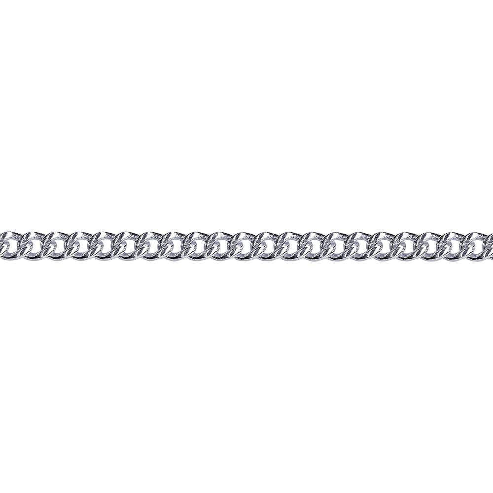 Silver Round Curb Link Chain