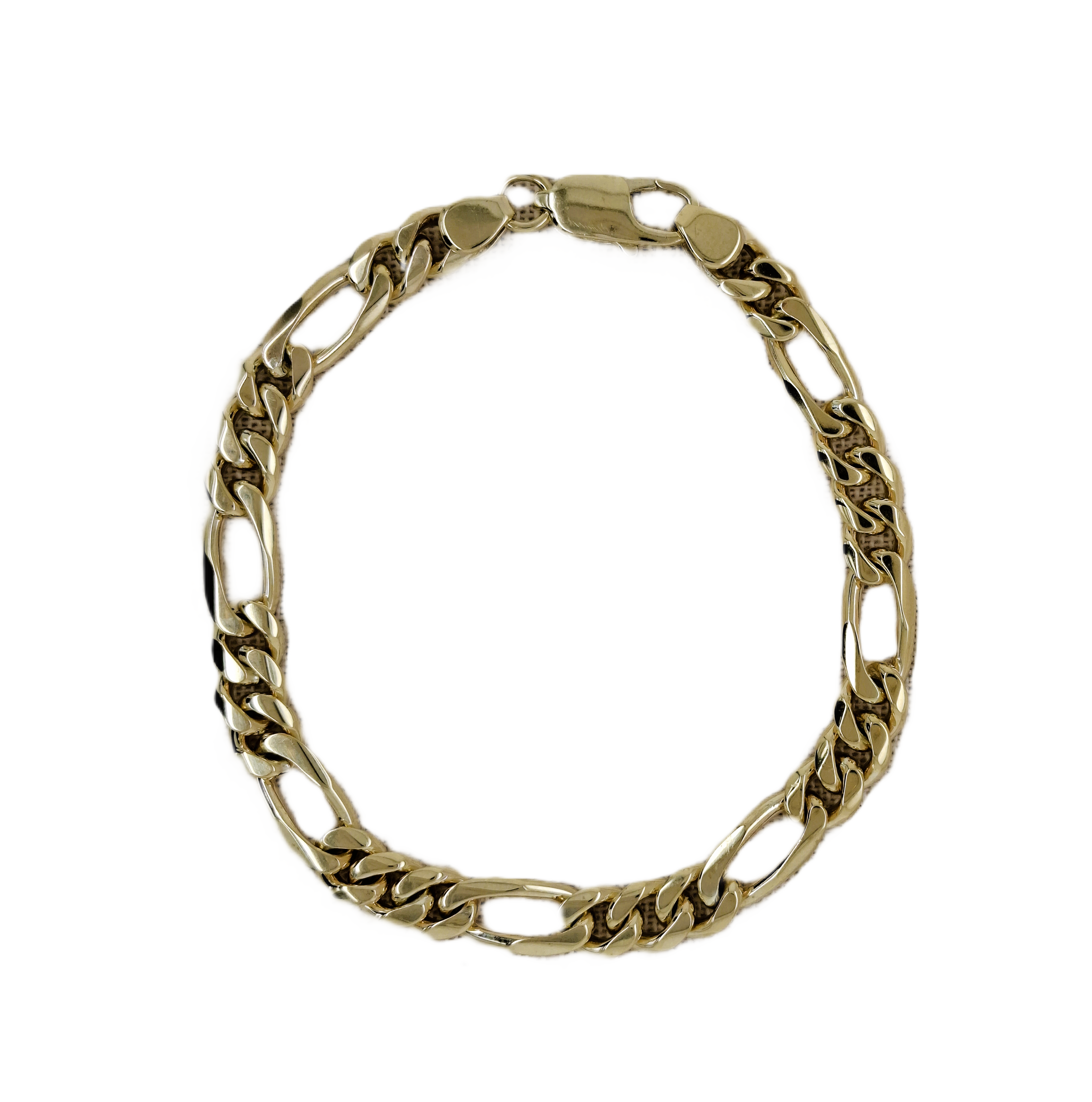 Australian Made 9ct Solid Yellow Gold Figaro Link Bracelet