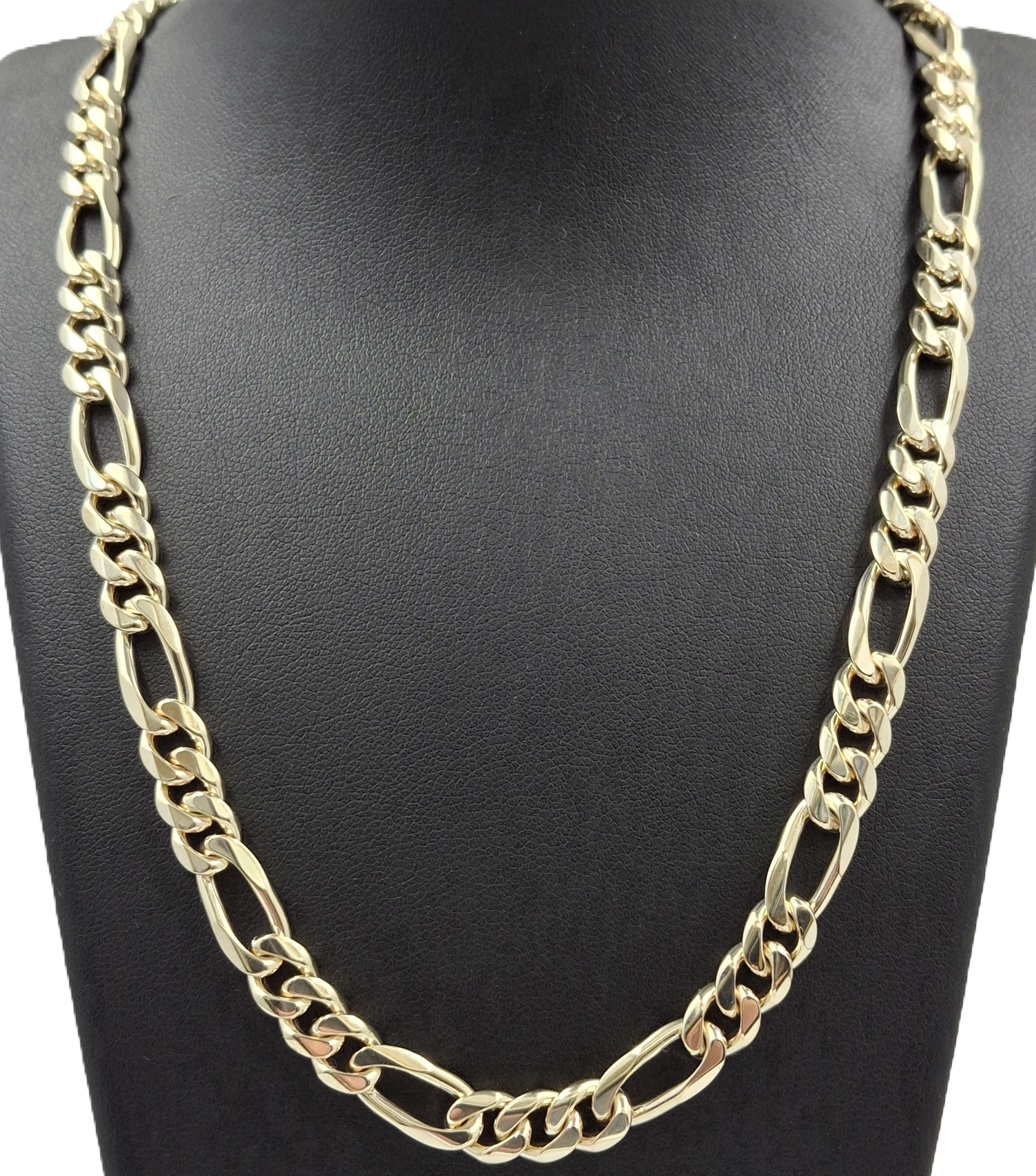 9ct Solid Yellow Gold 3 x 1 Figaro Link Chain