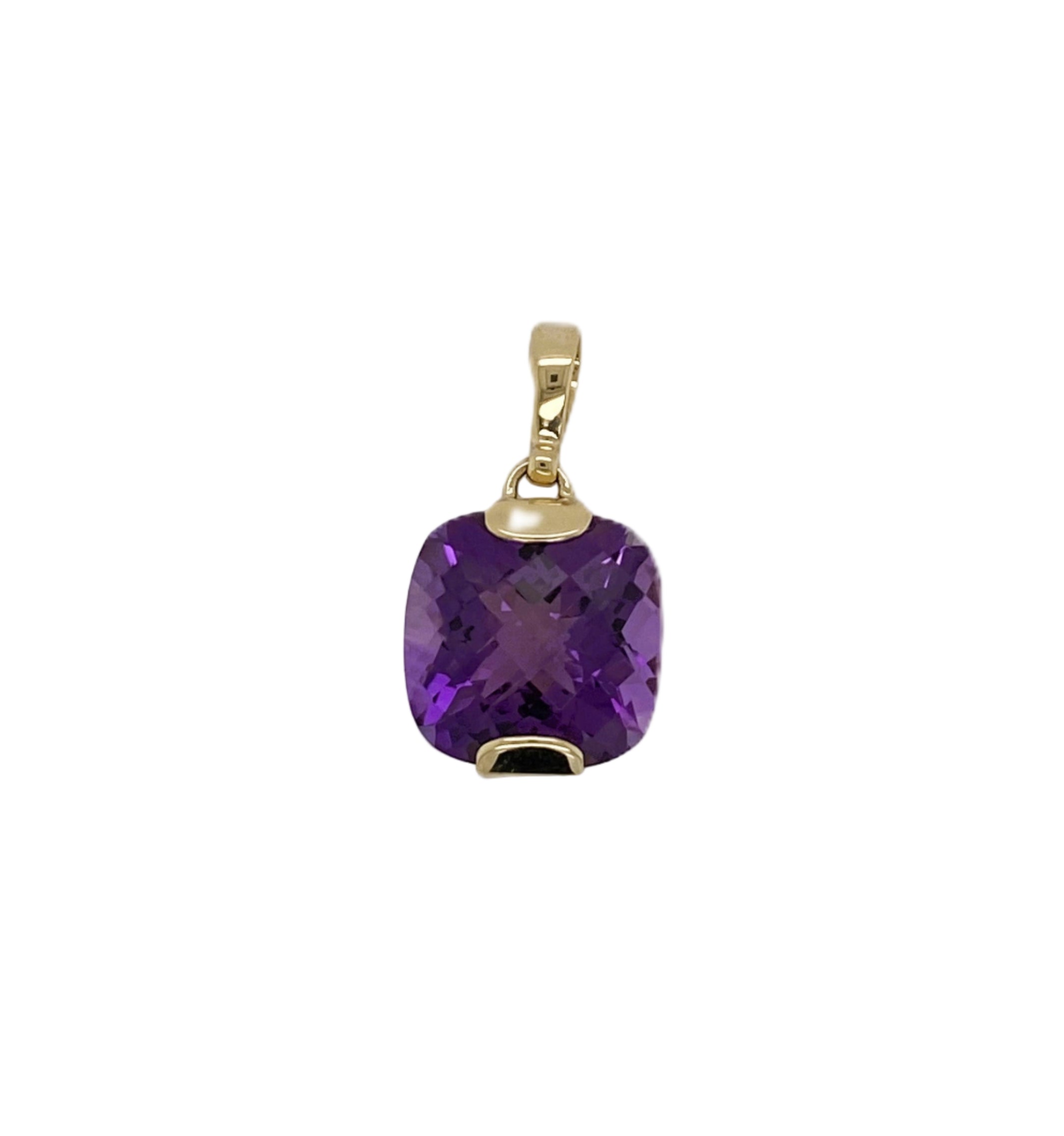 Yellow Gold & Amethyst Pendant