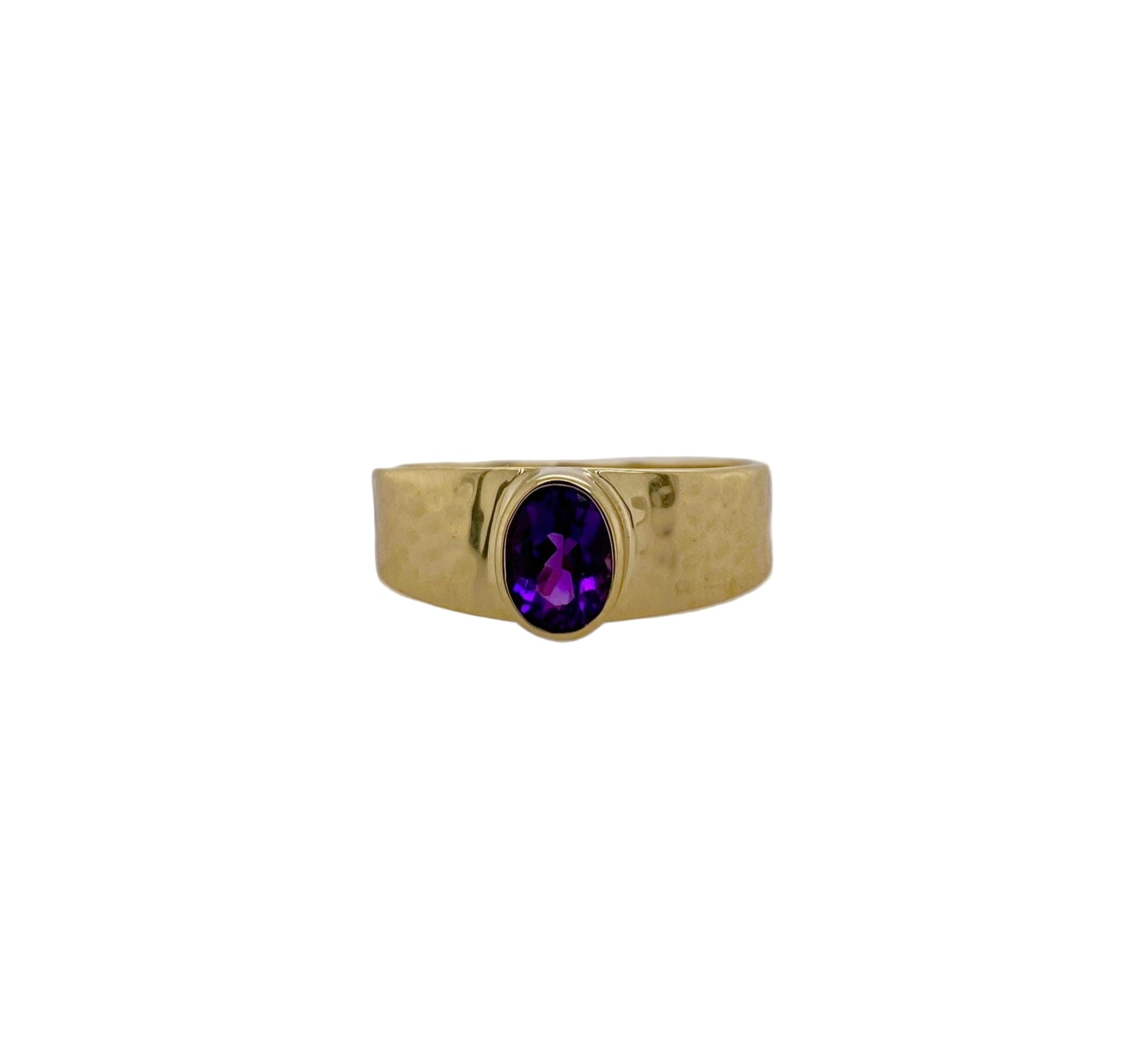 Yellow Gold Amethyst Ring