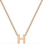 9ct Rose Gold Initial With 38cm Chain + 5cm Extender