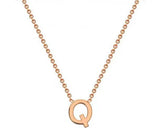 9ct Rose Gold Initial With 38cm Chain + 5cm Extender