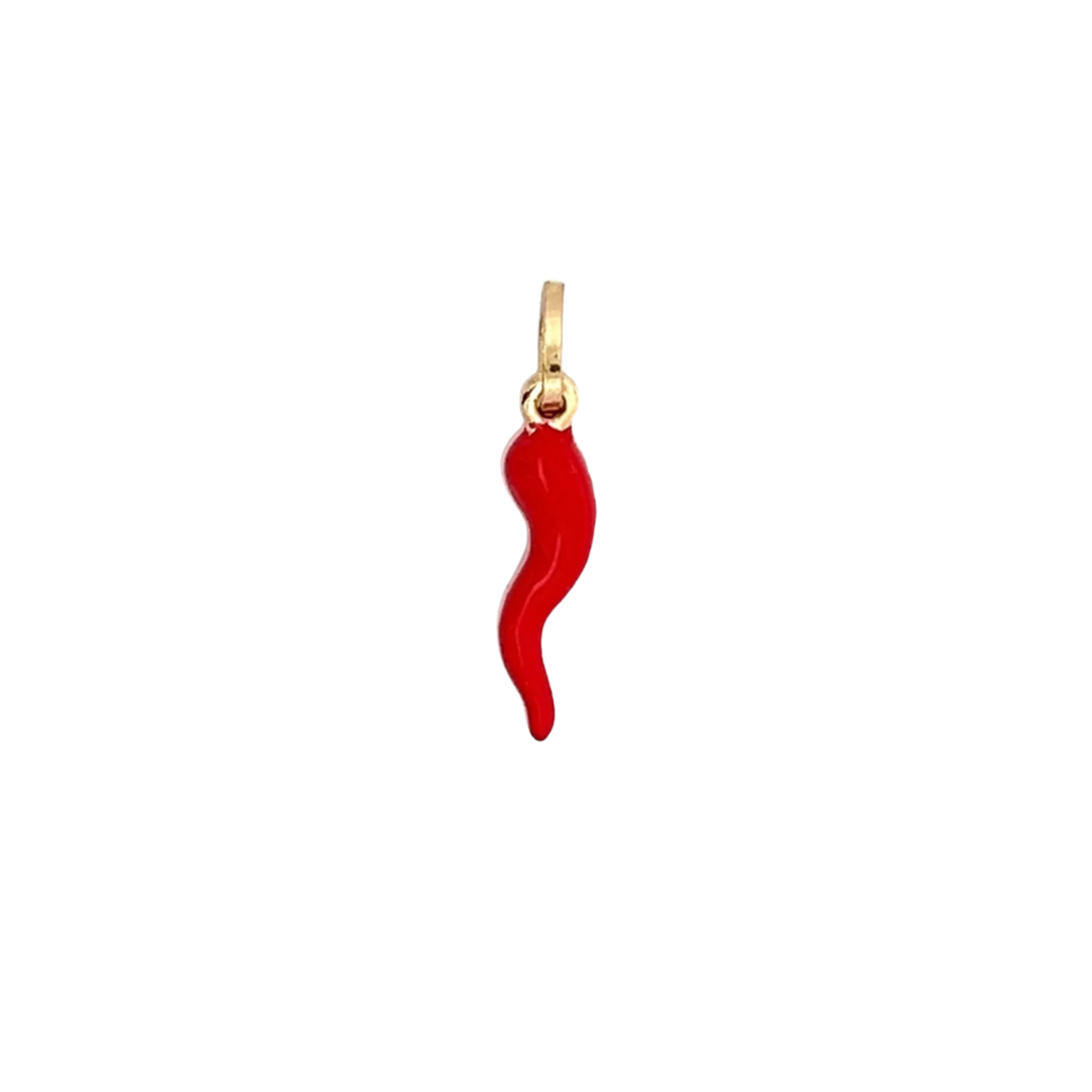 Corno Horn With Red Enamel Pendant