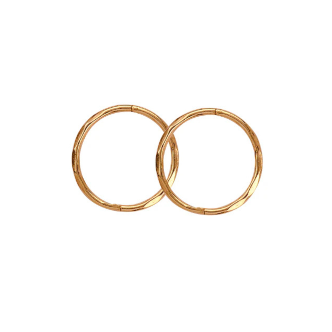 Yellow Gold 14mm Facet Sleepers