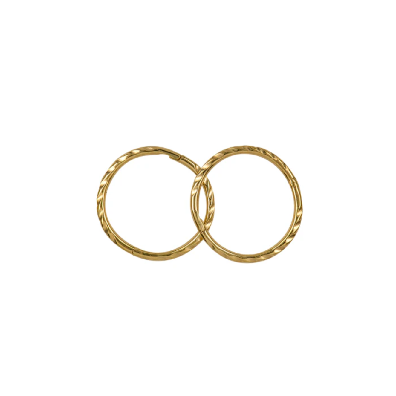 Yellow Gold 14mm Twist Sleepers