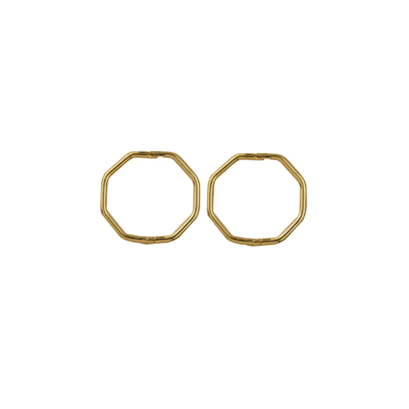 Yellow Gold 12mm Octagonal Sleepers