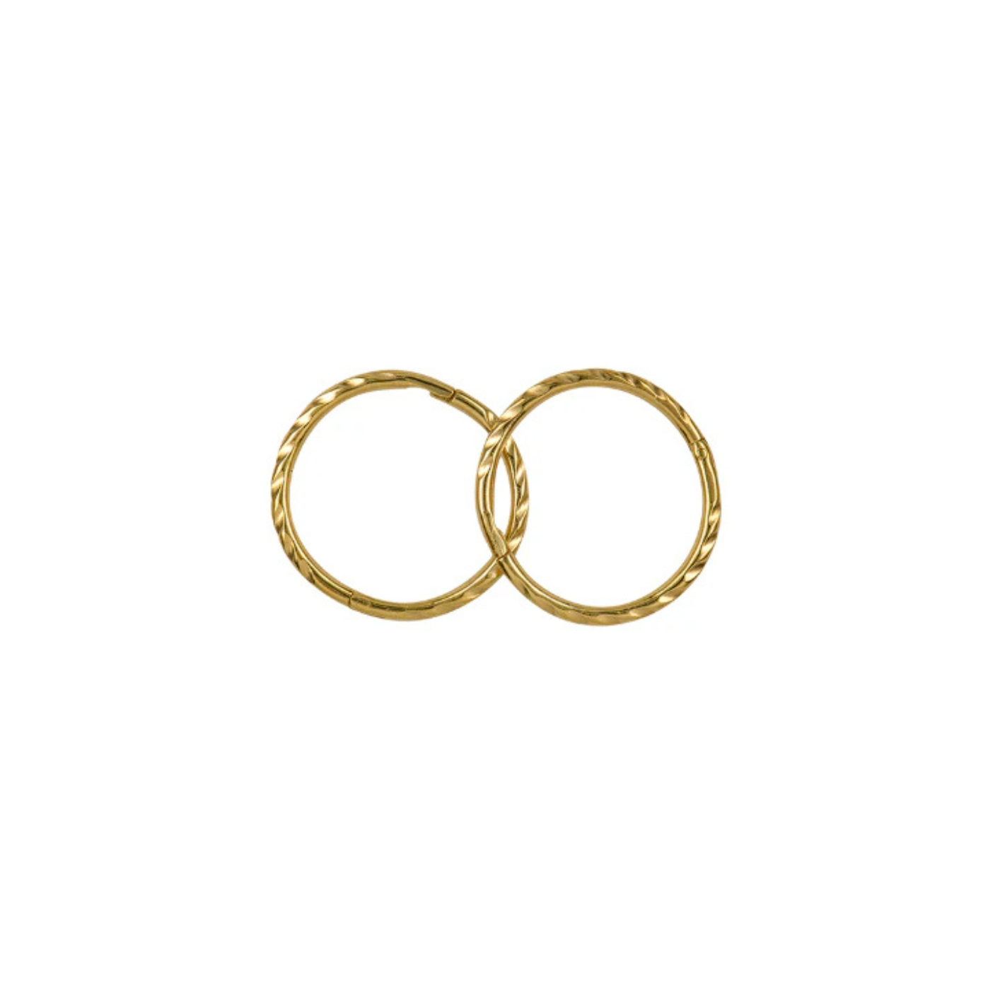 Yellow Gold 12mm Twist Sleepers