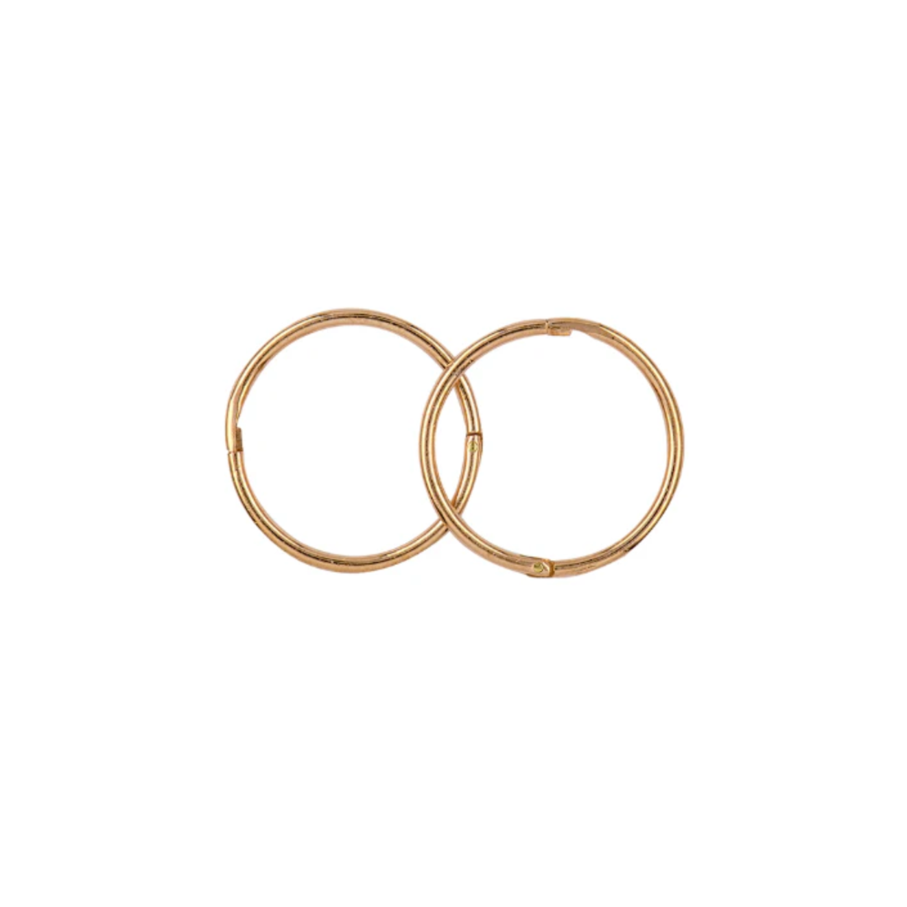 Yellow Gold 14mm Plain Sleepers
