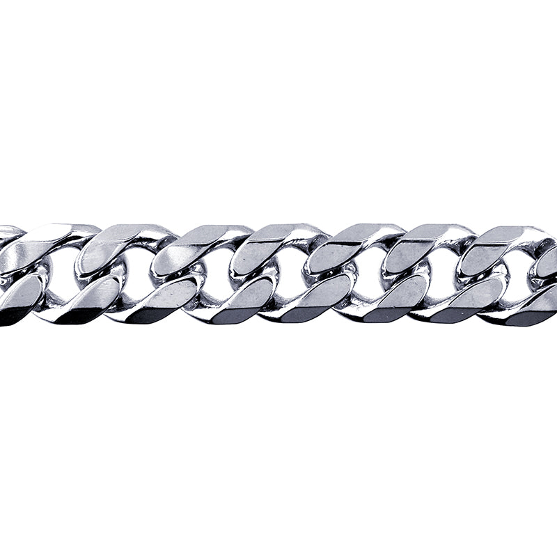 Silver Heavy Curb Bracelet