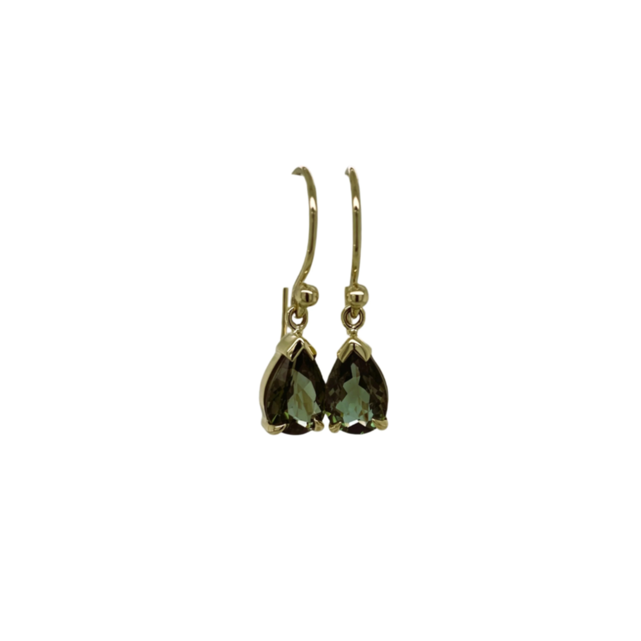 Yellow Gold & Tourmaline Earrings