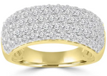 18ct Yellow Gold 2ct Pave Set Diamond Ring