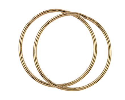 9ct Yellow Gold 20mm Plain Sleepers