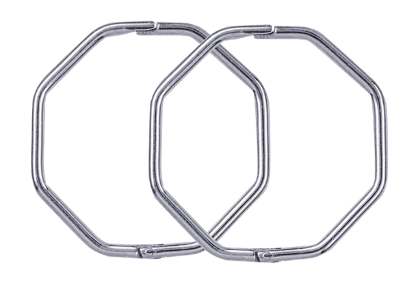 Sterling Silver 16mm Octagonal Sleepers