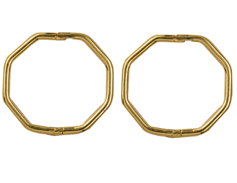 9ct Yellow Gold 12mm Octagonal Sleepers