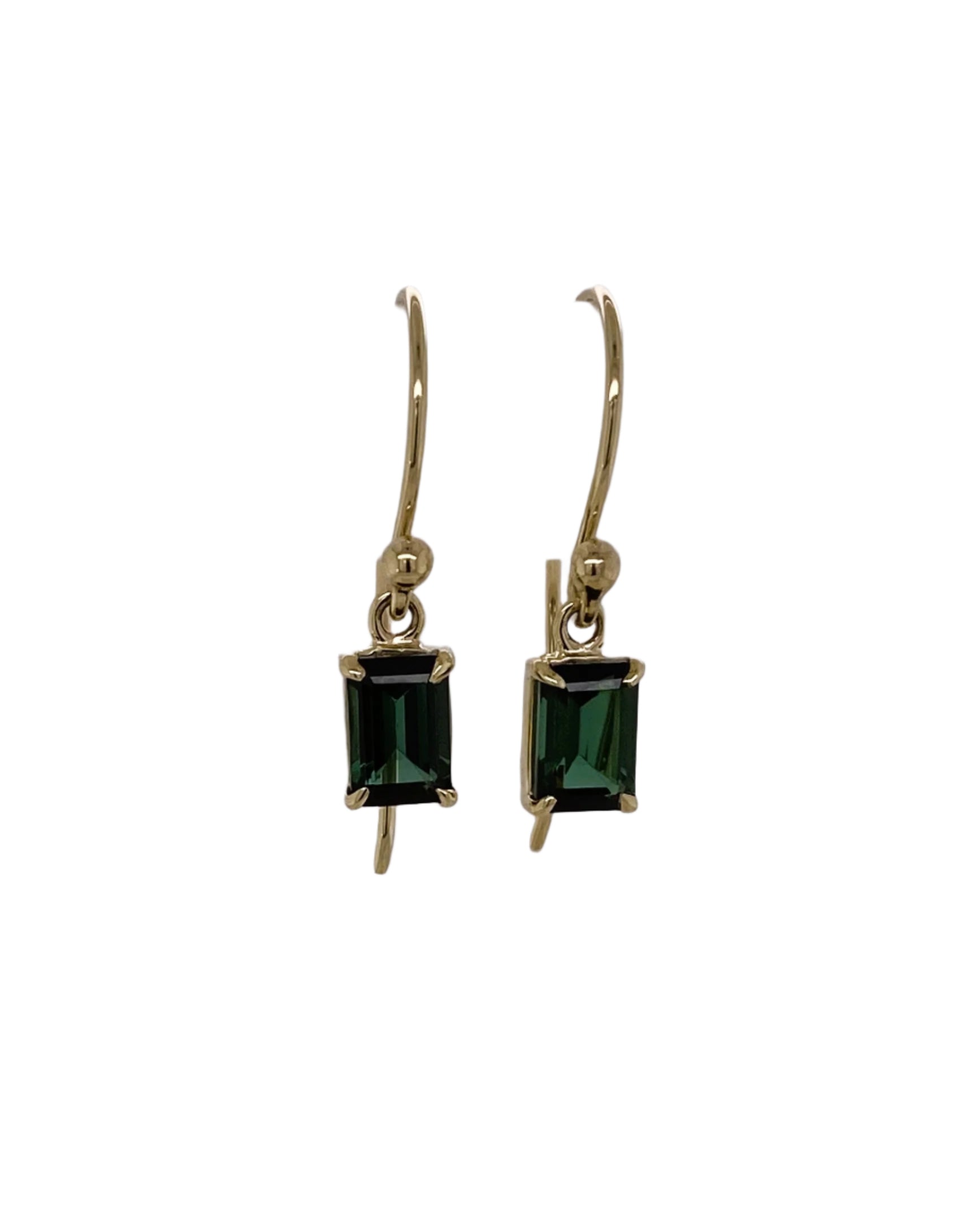 9ct Yellow Gold & Tourmaline Earrings