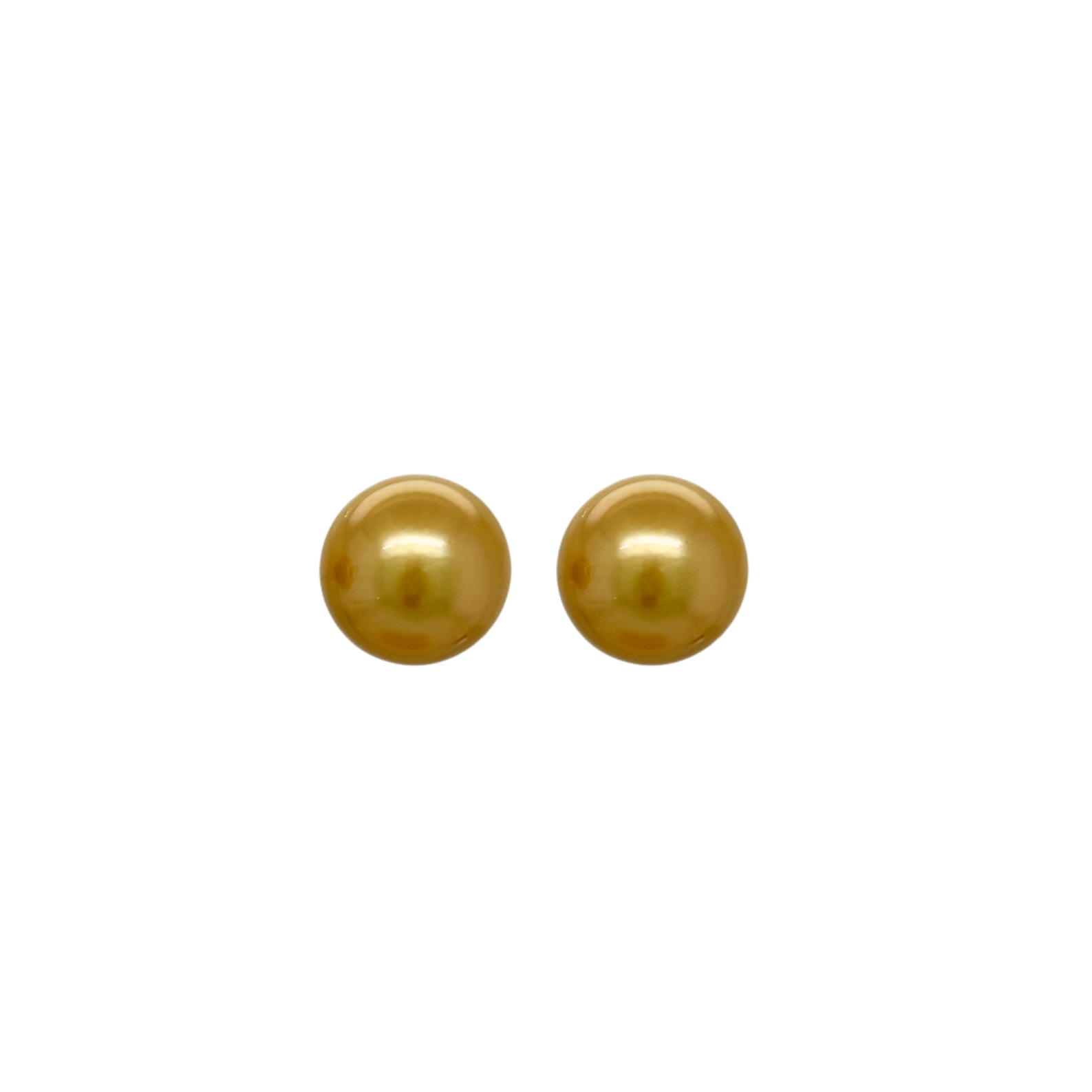 Golden Pearl Stud Earrings