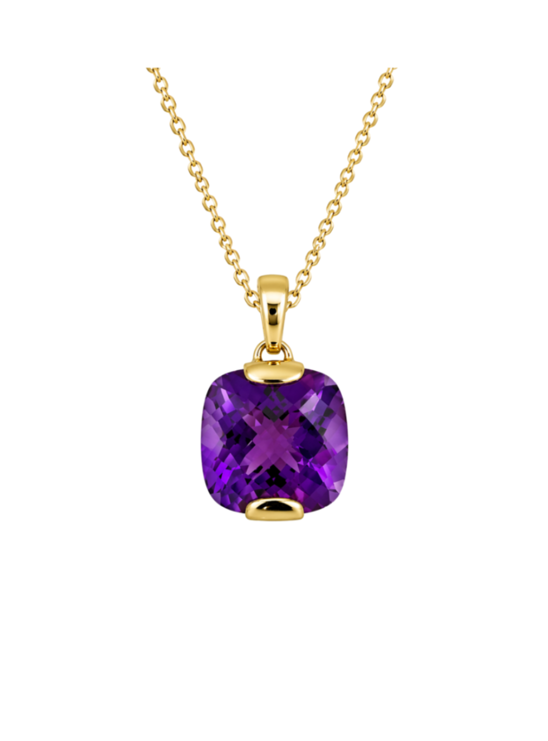 Yellow Gold & Amethyst Pendant