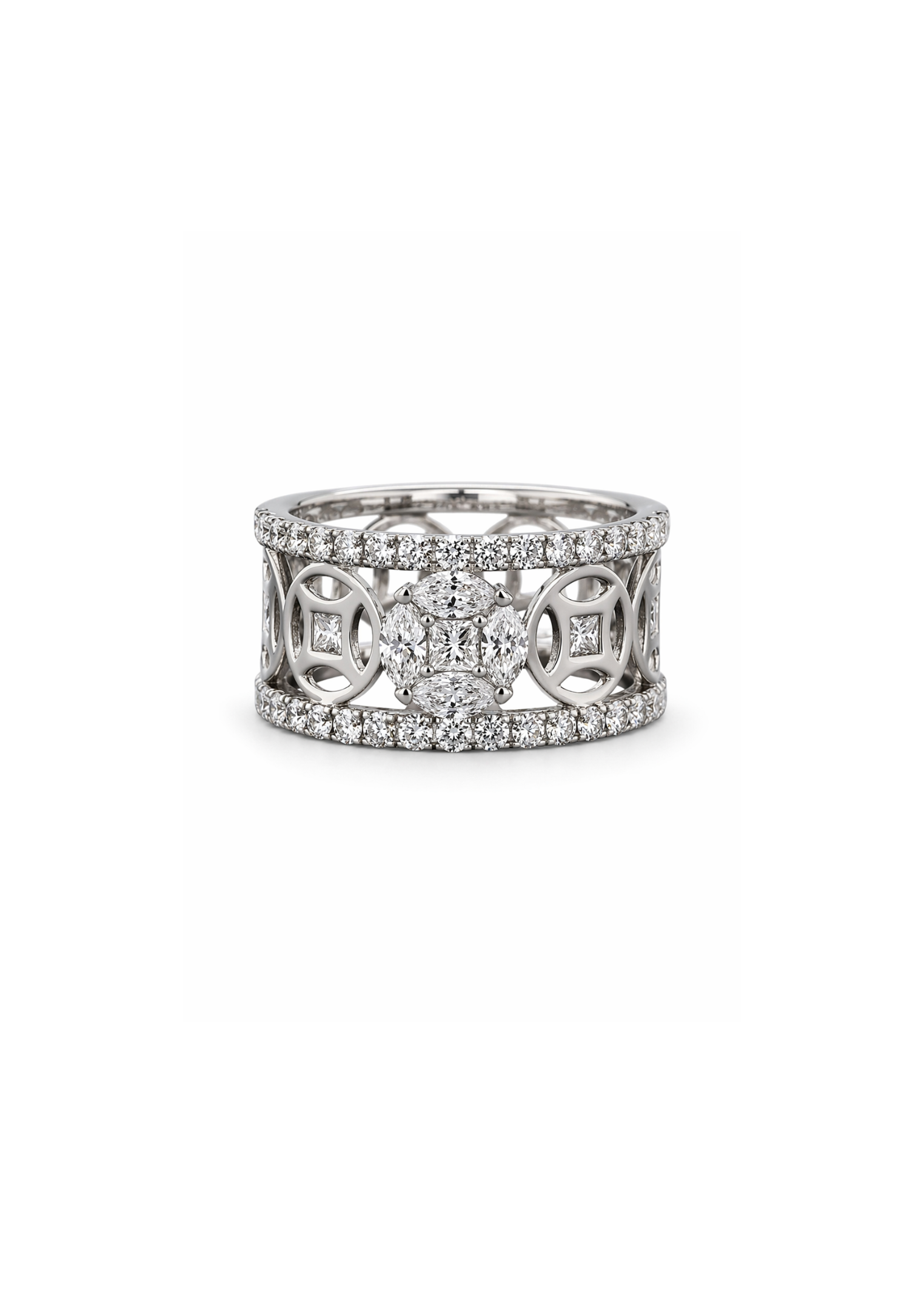 Pre-Owned White Gold & 0.90ct Diamond Ring