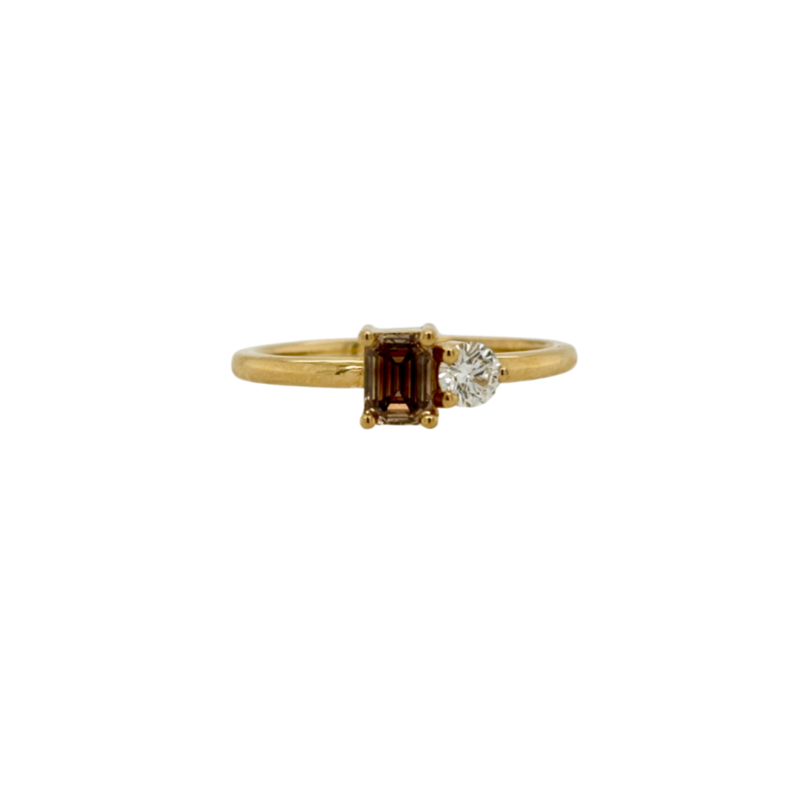 Yellow Gold Two Stone Diamond Ring