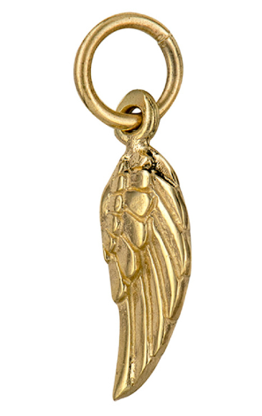 9ct Yellow Gold Angel Wing Charm