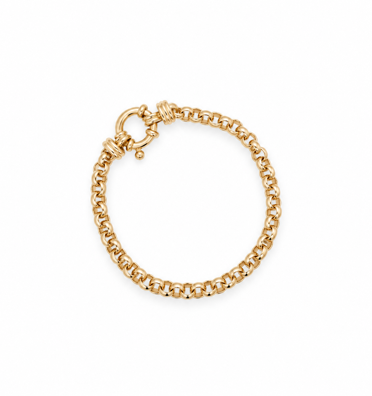 Australian Made 9ct Yellow Gold Belcher Link Bracelet