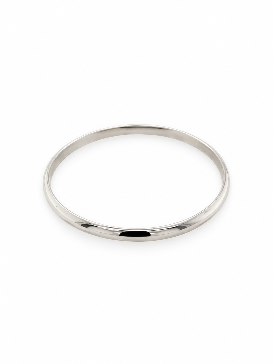 Australian Made Silver Half Round Bangle 65mm