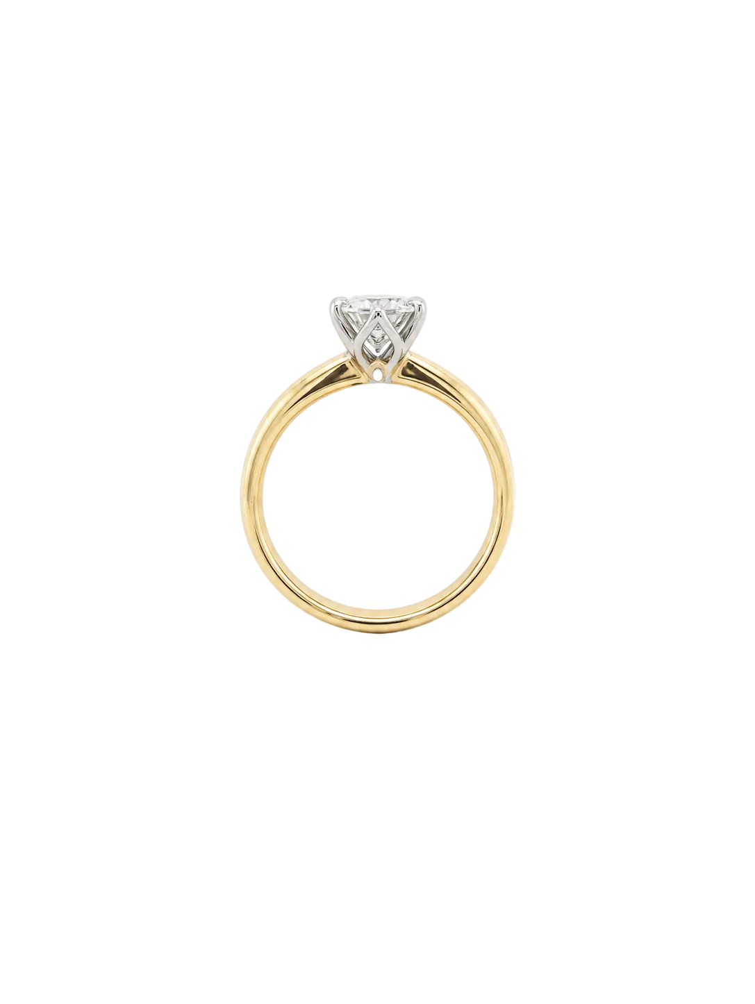 Yellow & White Gold 1ct Diamond Solitaire Ring