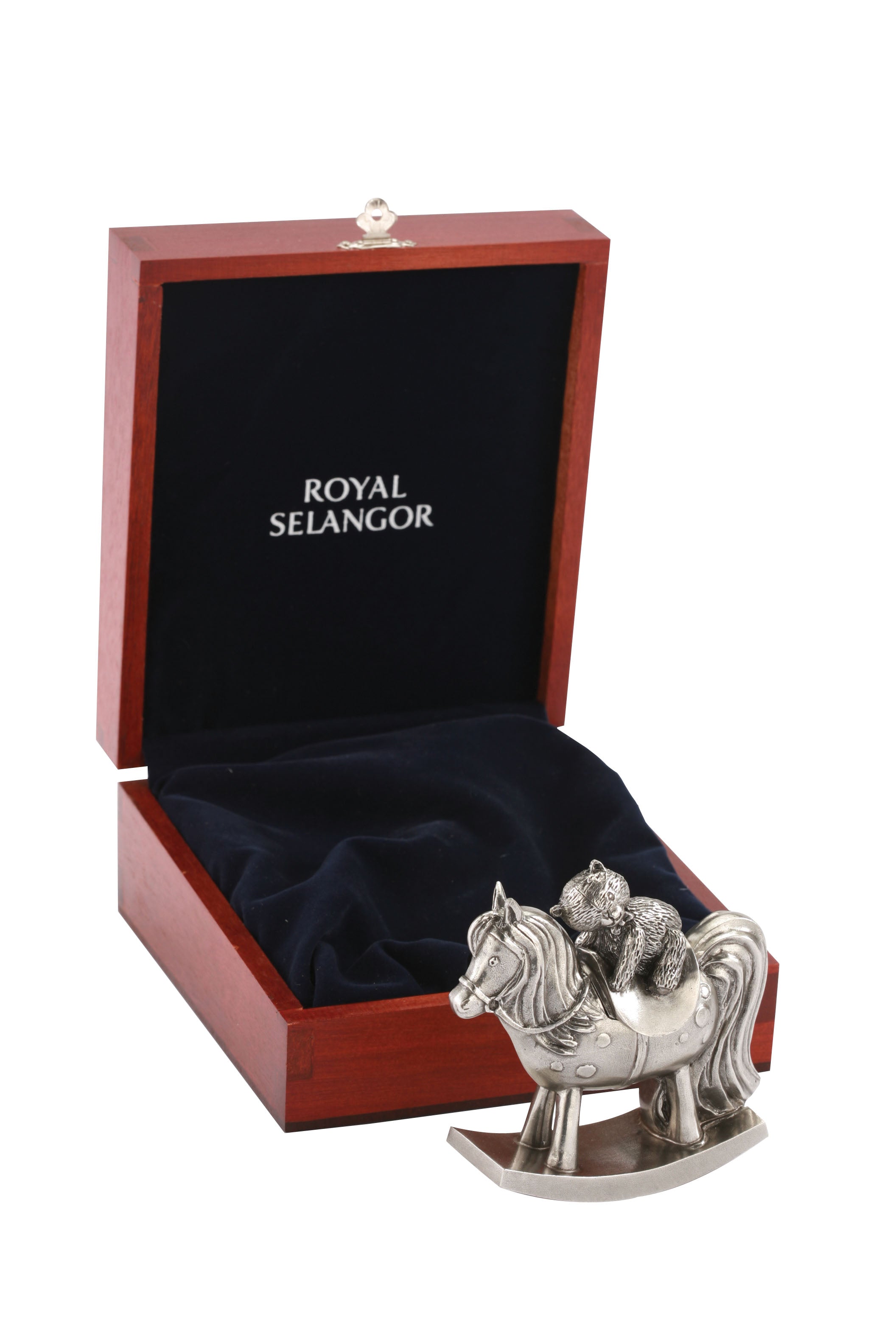 Royal Selangor Pewter Teddy & Horse Trinket Box Ref 016522RG