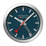 Mondaine Official Swiss Railways Blue Alarm Clock