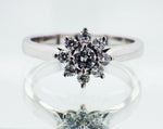 New Ladies 18ct White Gold 0.34 carat Diamond Cluster Dress Ring