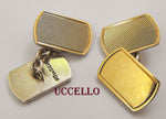 Vintage Mens 9ct Gold top on Sterling Silver Cuff links